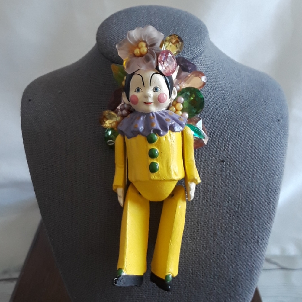 Bespoke Vintage Clown Brooch